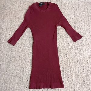 Theory Stretch Ribbed 3/4 Sleeves Crew Top (P)